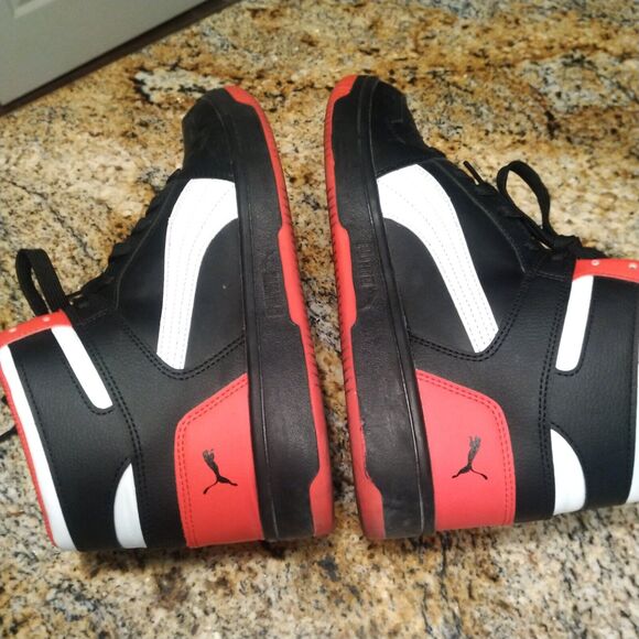 Puma Men\'s Rebound Layup 369573-15 Black Red Basketball Shoes Sneakers Size 10 main image 8